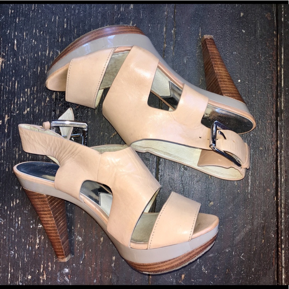 Michael Kors Nude Heeled Sandals Size 6.5